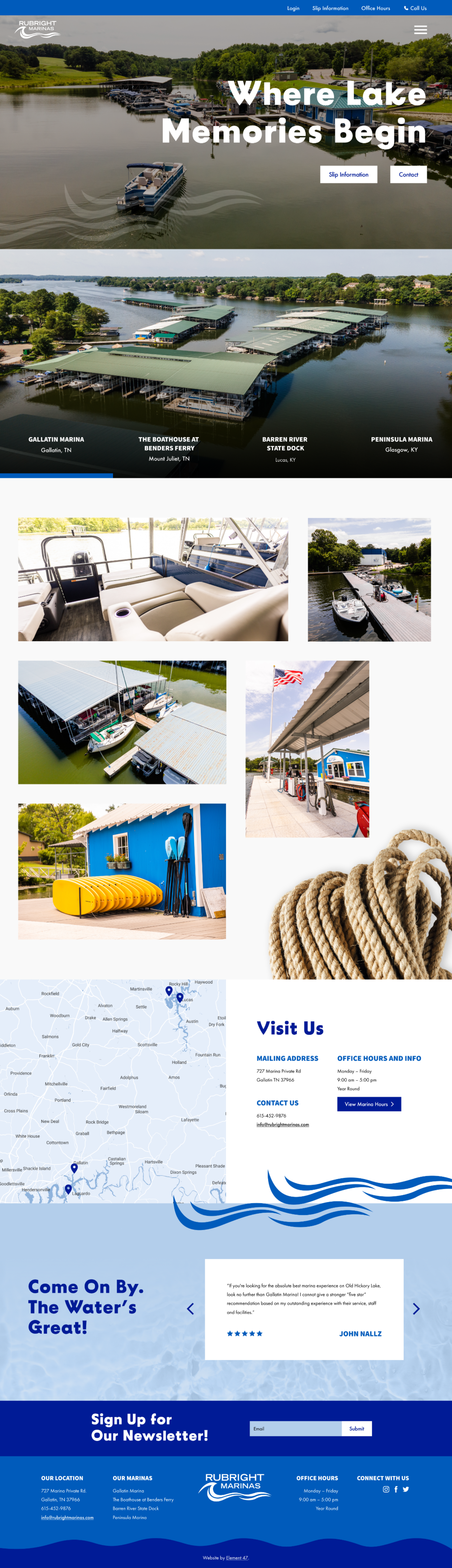 The Rubright Marina homepage